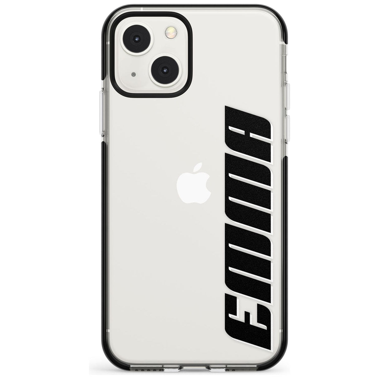 Personalised Clear Text  4A Custom Phone Case iPhone 13 Mini / Black Impact Case Blanc Space