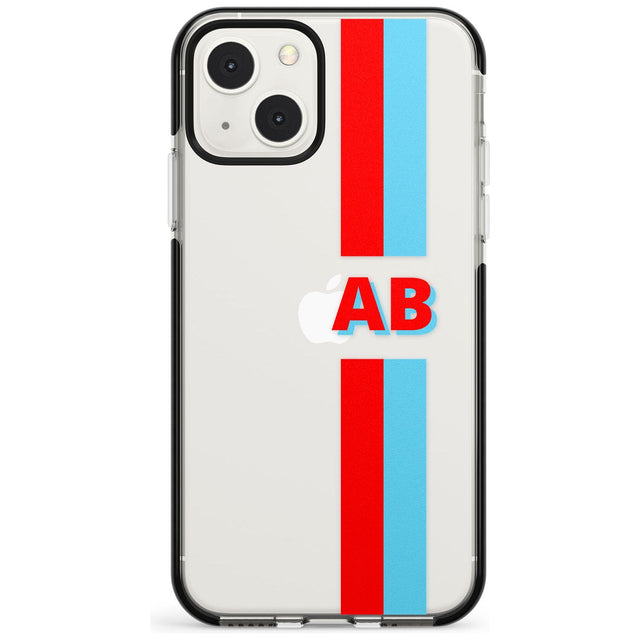 Personalised Clear Text  6B Custom Phone Case iPhone 13 Mini / Black Impact Case Blanc Space