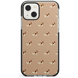 Cavalier King Charles Spaniel Pattern Phone Case iPhone 13 Mini / Black Impact Case Blanc Space