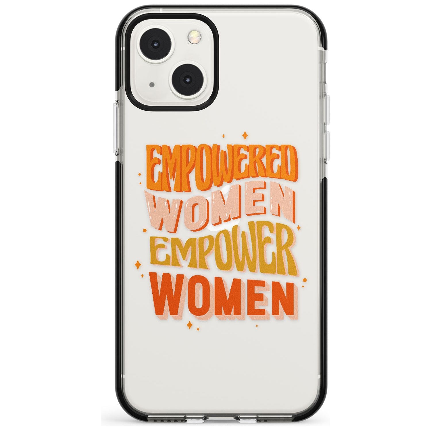 Empowered Women Phone Case iPhone 13 Mini / Black Impact Case Blanc Space
