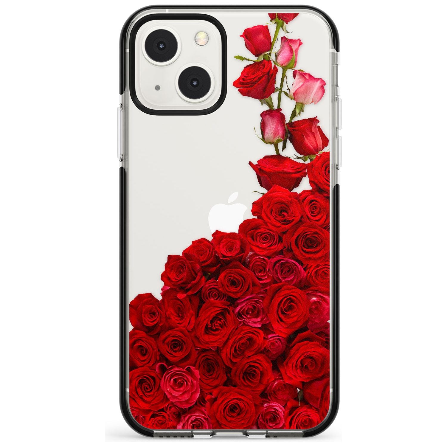 Floral Roses Phone Case iPhone 13 Mini / Black Impact Case Blanc Space