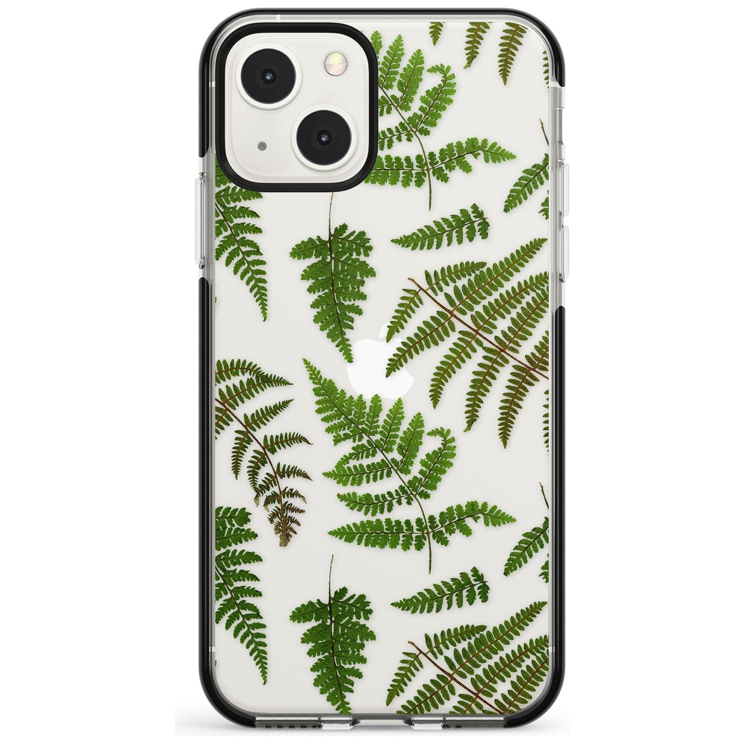 Leafy Ferns Phone Case iPhone 13 Mini / Black Impact Case Blanc Space