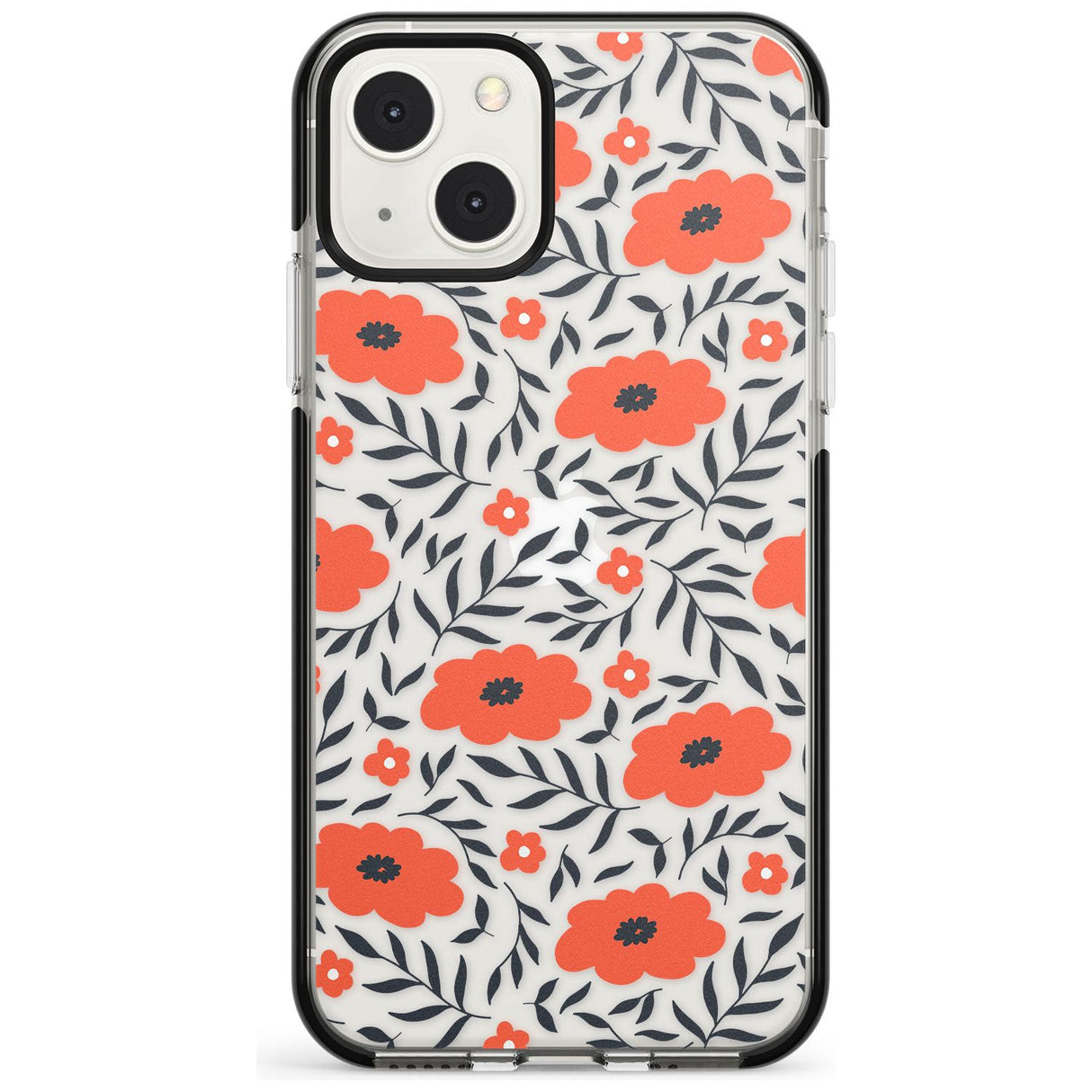 Red Poppy Transparent Floral