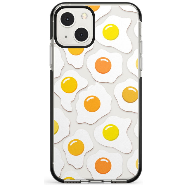 Fried Egg Pattern Black Impact Phone Case for iPhone 13 & 13 Mini