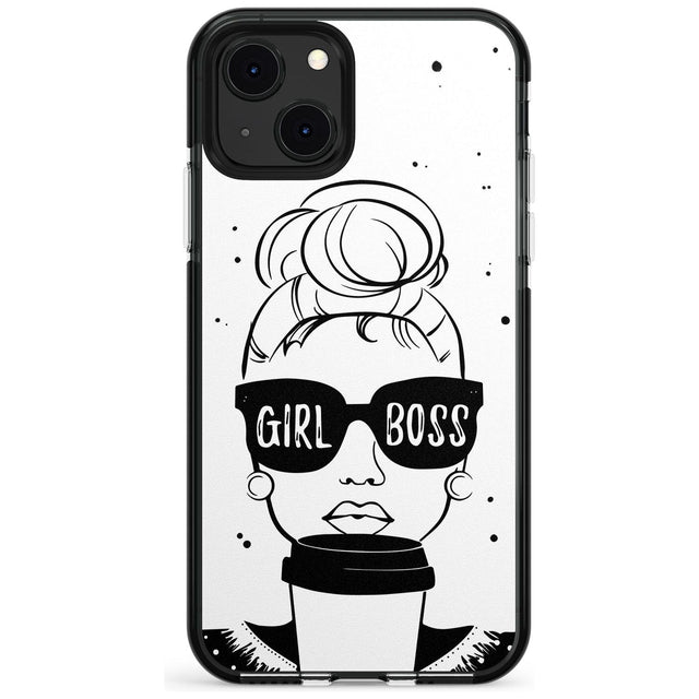Girl Boss Black Impact Phone Case for iPhone 13 & 13 Mini