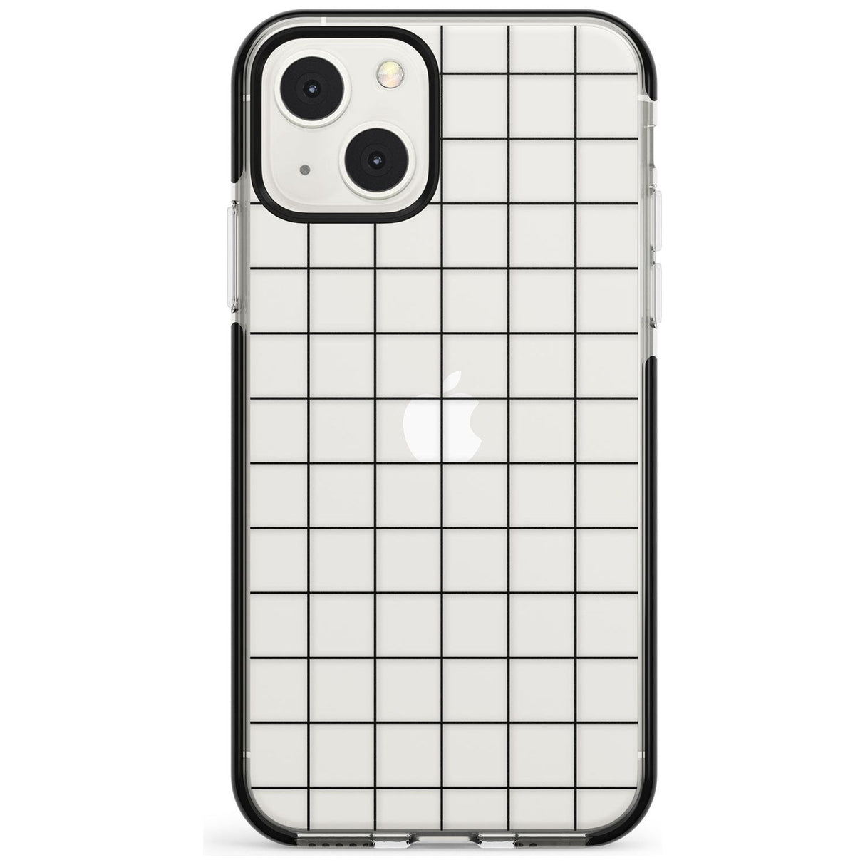 Simplistic Large Grid Pattern Black (Transparent)