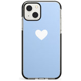 Single Heart Design: White & Baby Blue