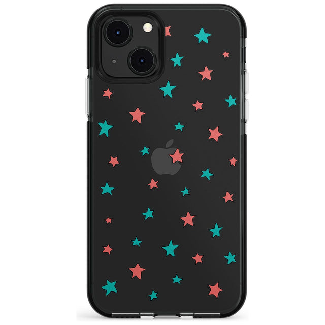 Heartstopper Stars Pattern Black Impact Phone Case for iPhone 13 & 13 Mini
