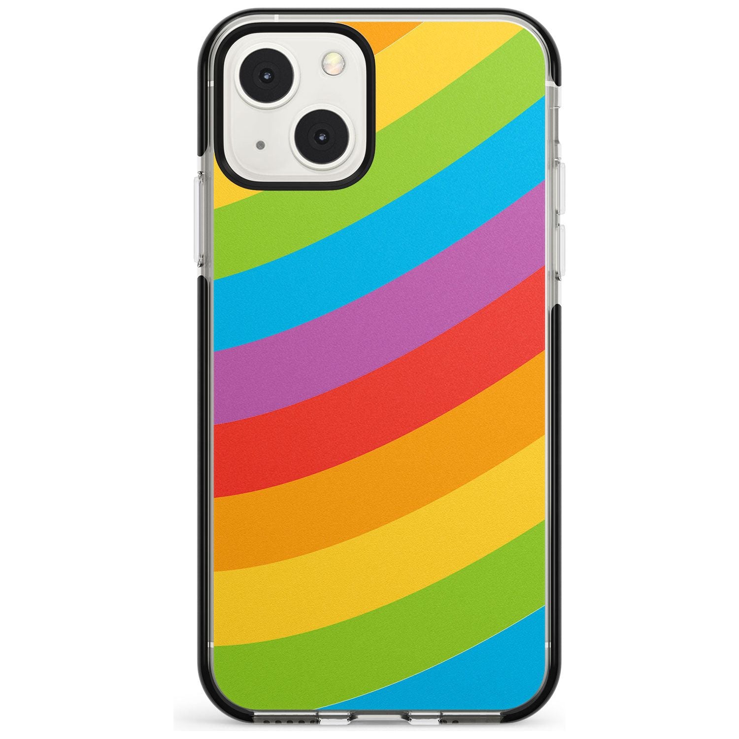 Lucky Rainbow Phone Case iPhone 13 Mini / Black Impact Case Blanc Space