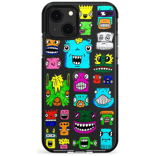 Burst Heads Colour Black Impact Phone Case for iPhone 13 & 13 Mini