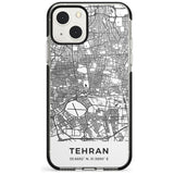 Map of Tehran, Iran Phone Case iPhone 13 Mini / Black Impact Case Blanc Space