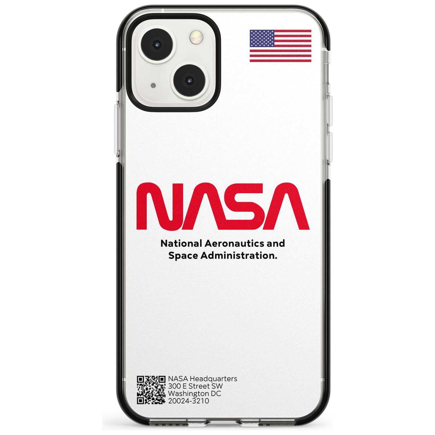 NASA The Worm Black Impact Phone Case for iPhone 13 & 13 Mini