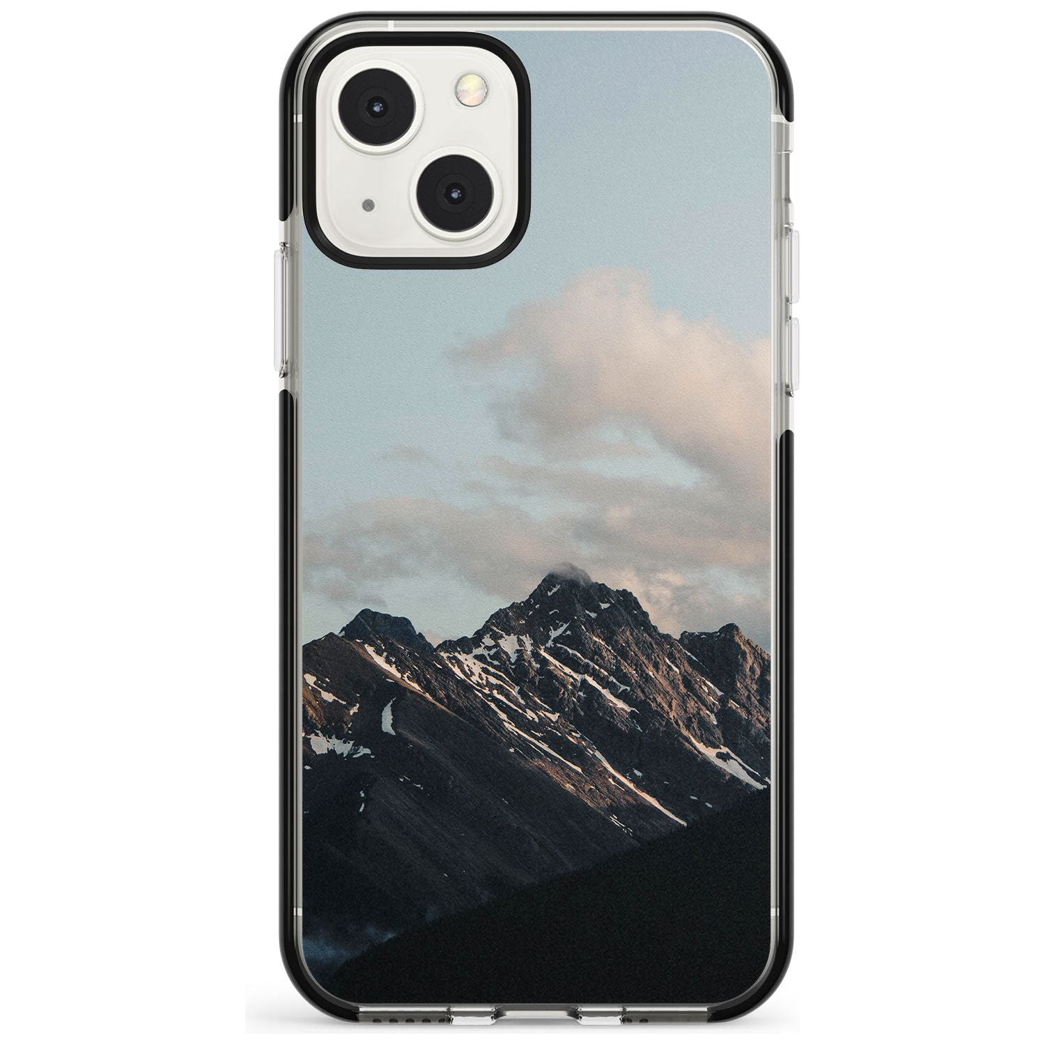 Mountain Range Phone Case iPhone 13 Mini / Black Impact Case Blanc Space