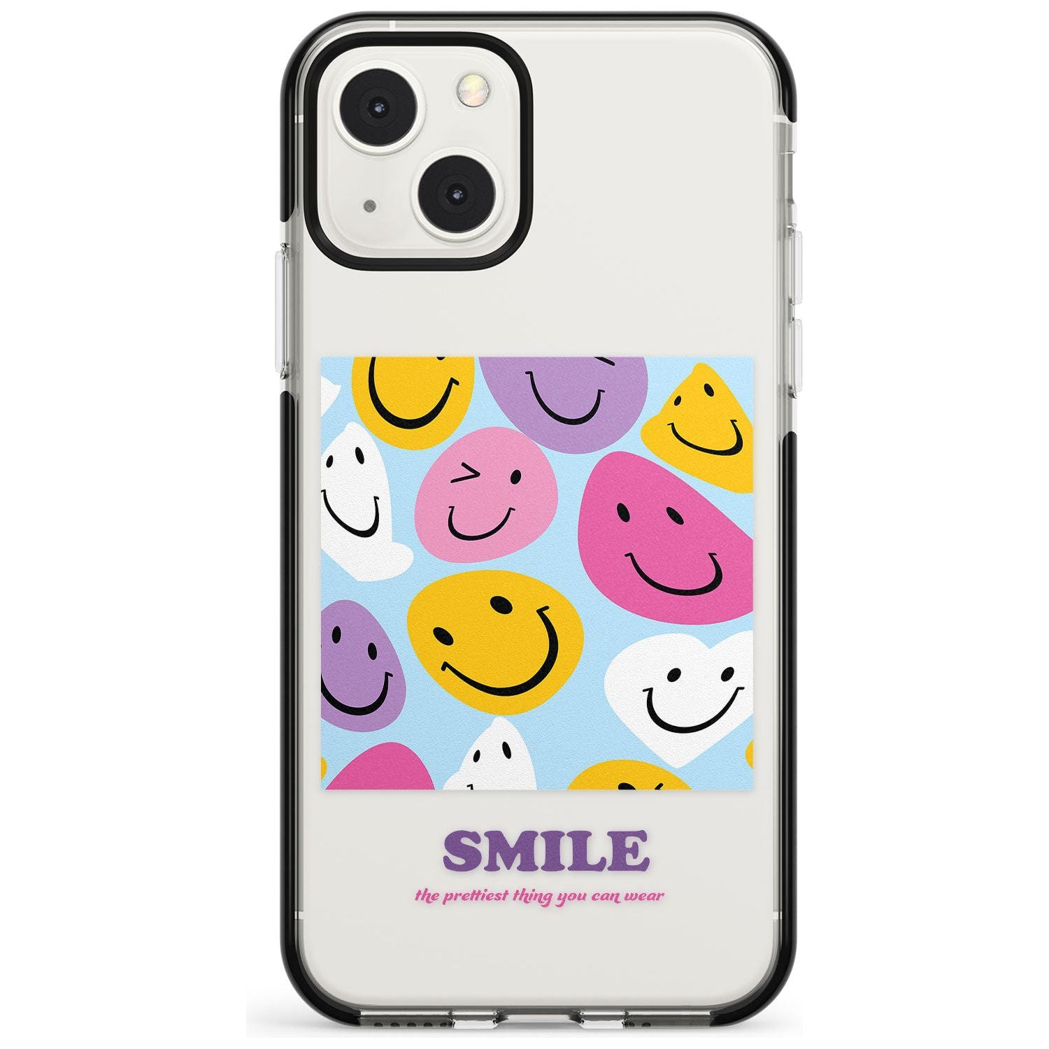 A Smile Black Impact Phone Case for iPhone 13 & 13 Mini