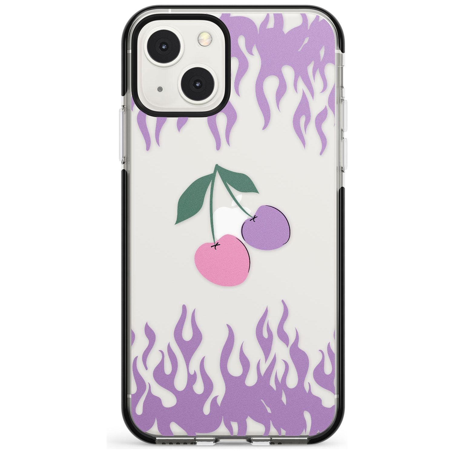 Cherries n' Flames Black Impact Phone Case for iPhone 13 & 13 Mini