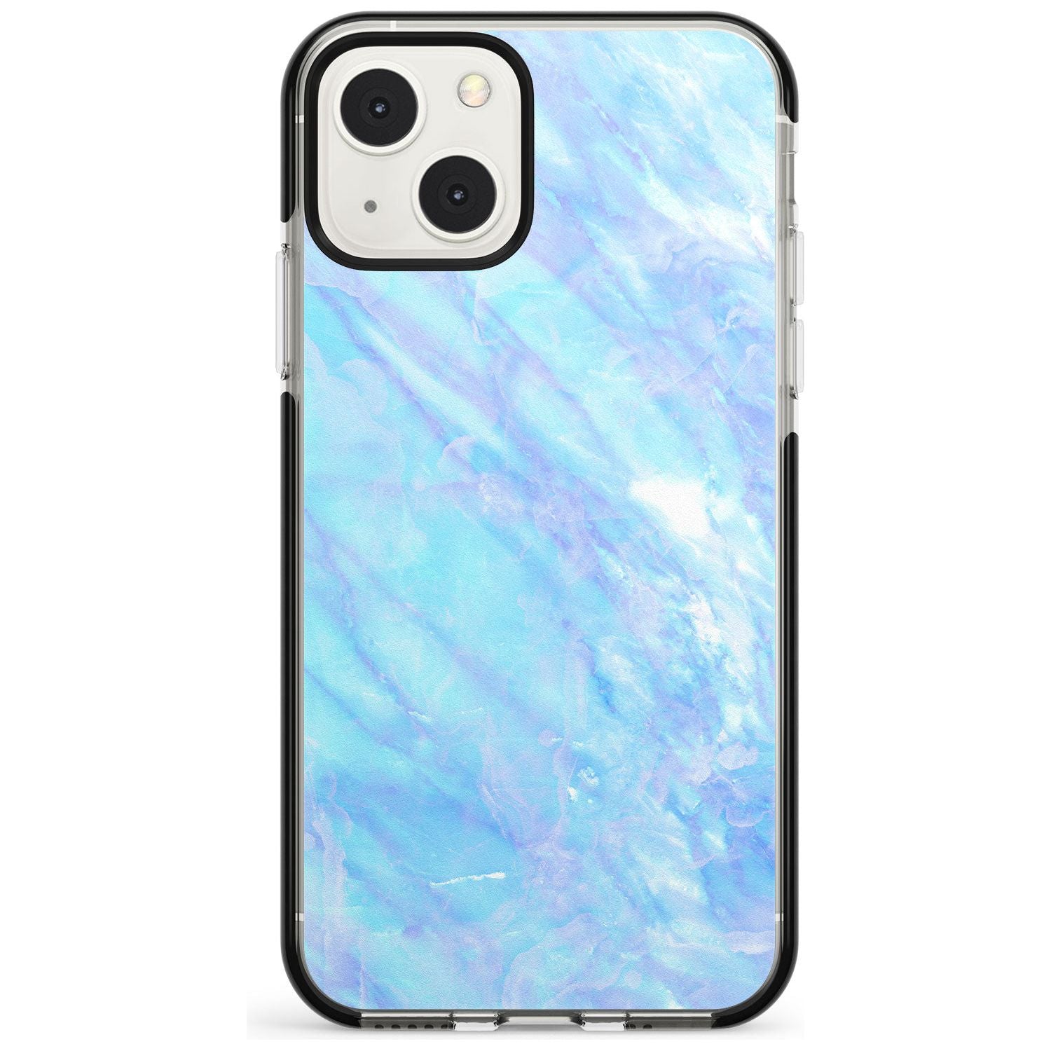 Iridescent Crystal Marble Phone Case iPhone 13 Mini / Black Impact Case Blanc Space