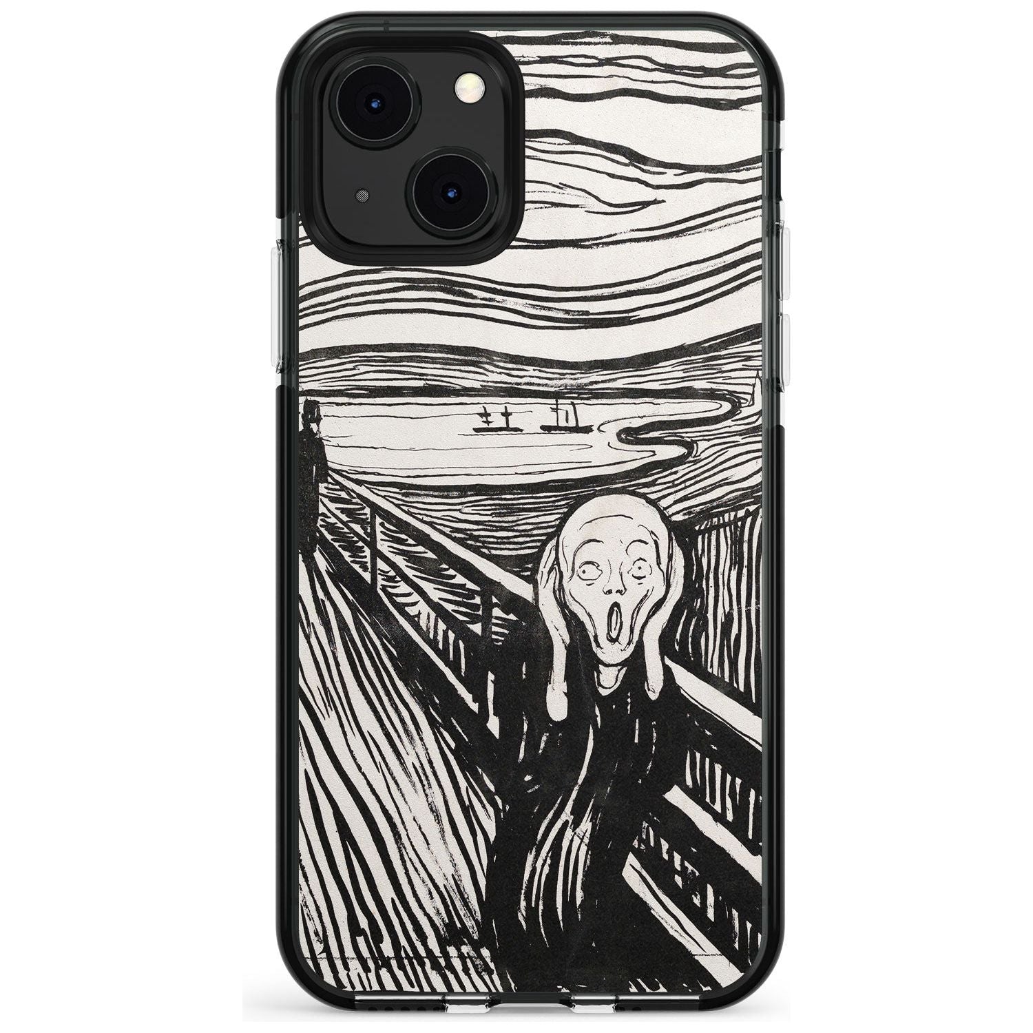 The Scream Black Impact Phone Case for iPhone 13 & 13 Mini
