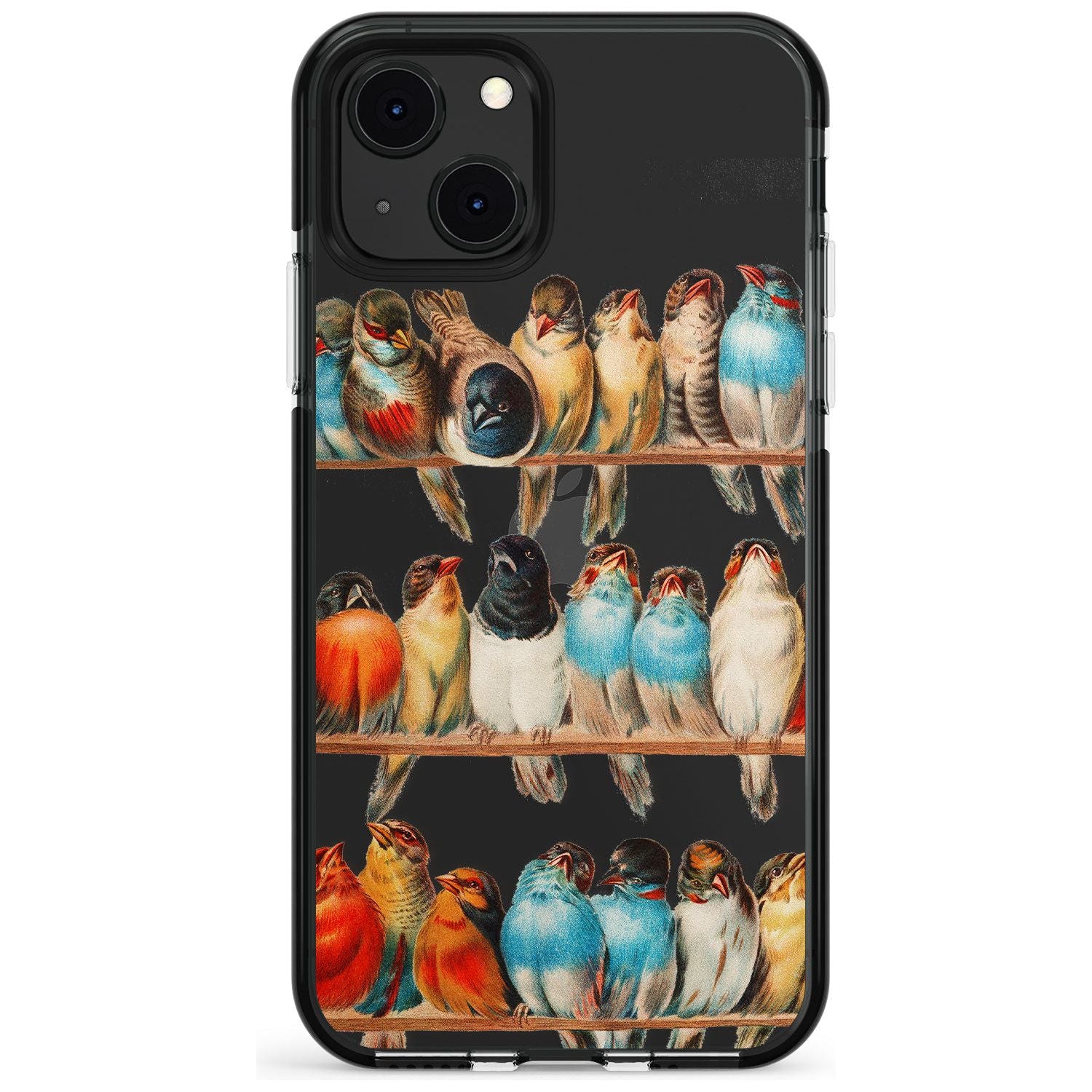 A Perch of Birds Black Impact Phone Case for iPhone 13 & 13 Mini