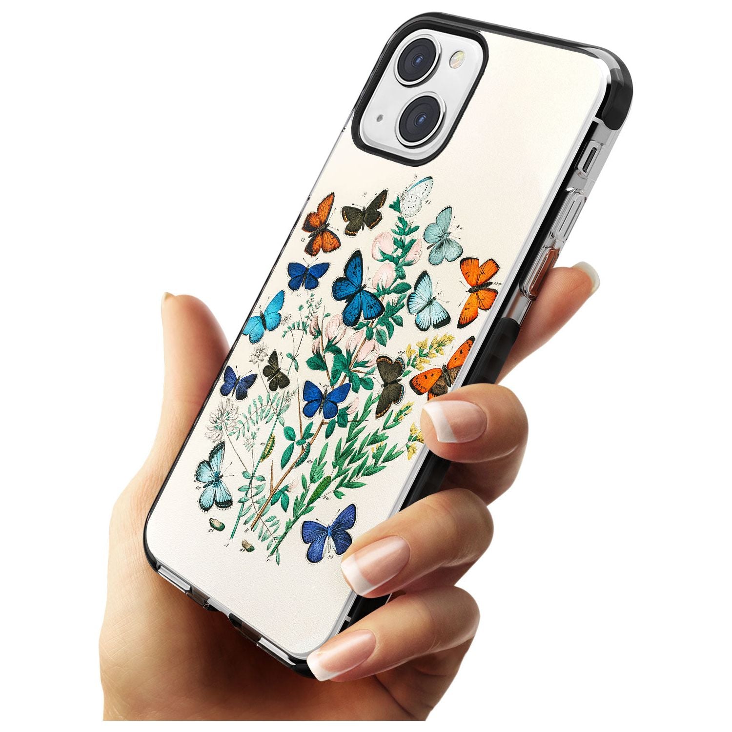 European Butterflies Black Impact Phone Case for iPhone 13 & 13 Mini
