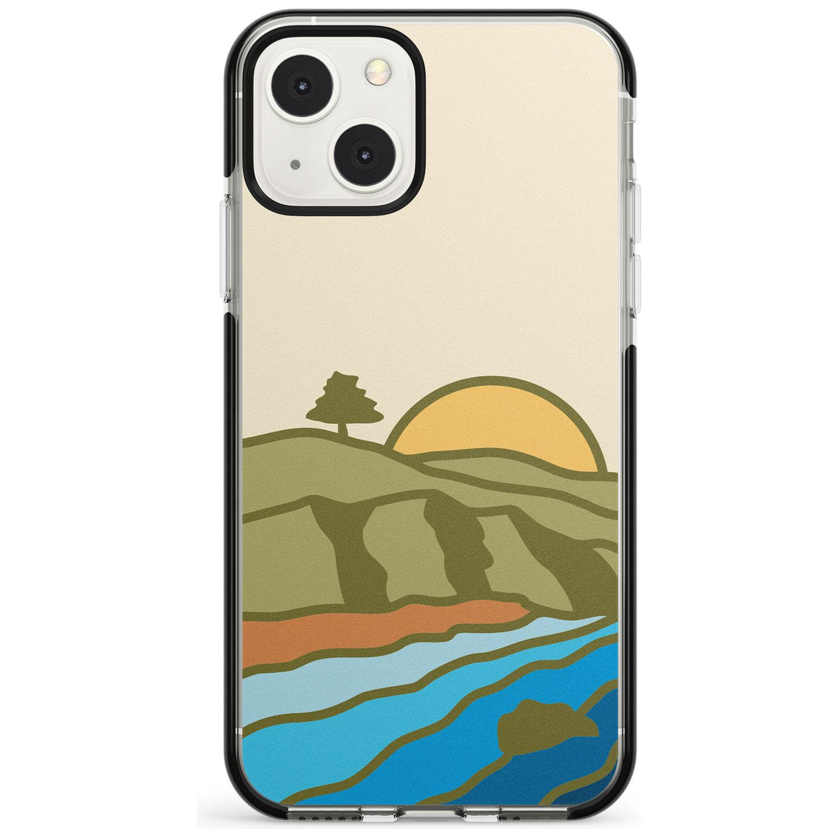 North Sunset Phone Case iPhone 13 Mini / Black Impact Case Blanc Space