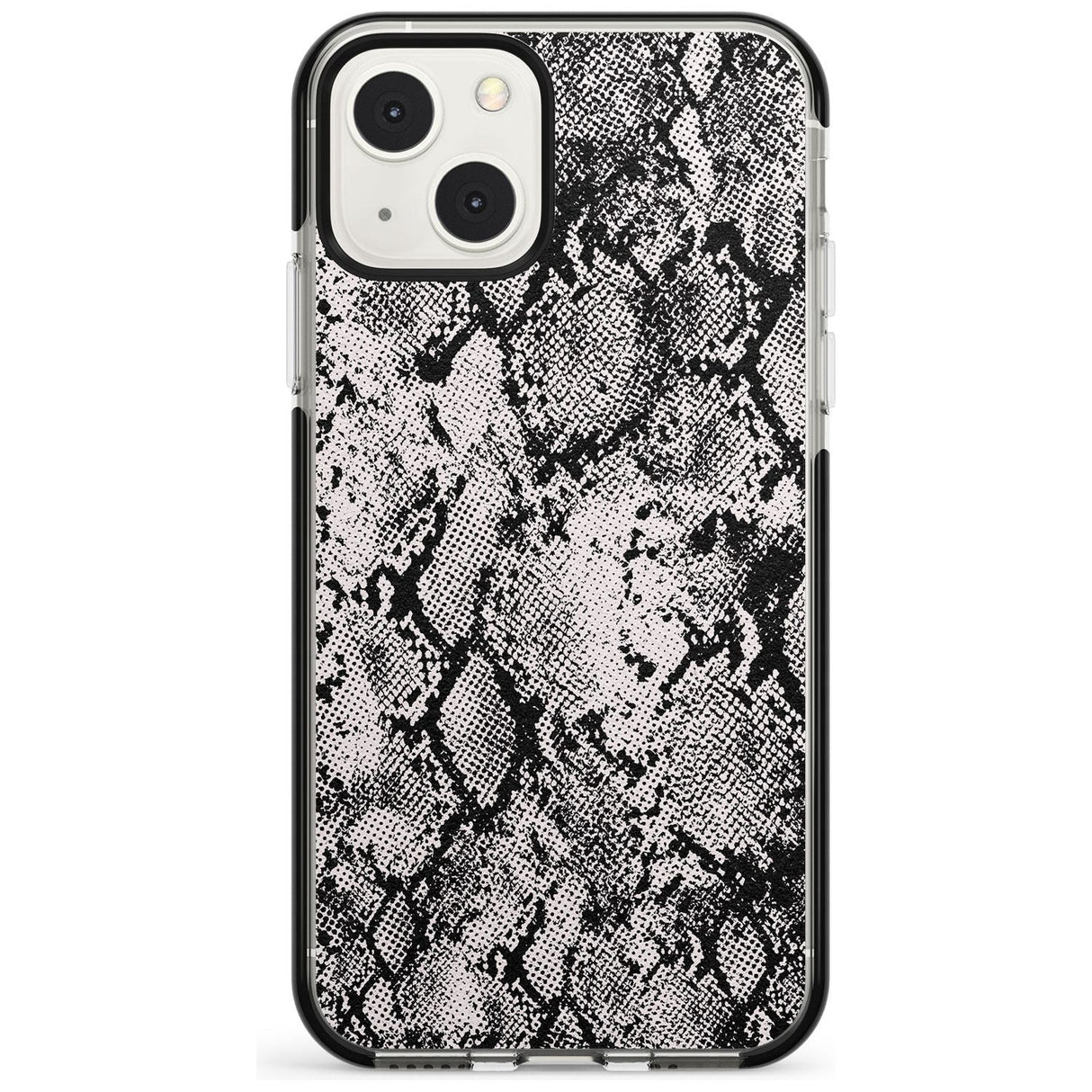 Pastel Snakeskin - Grey Phone Case iPhone 13 Mini / Black Impact Case Blanc Space