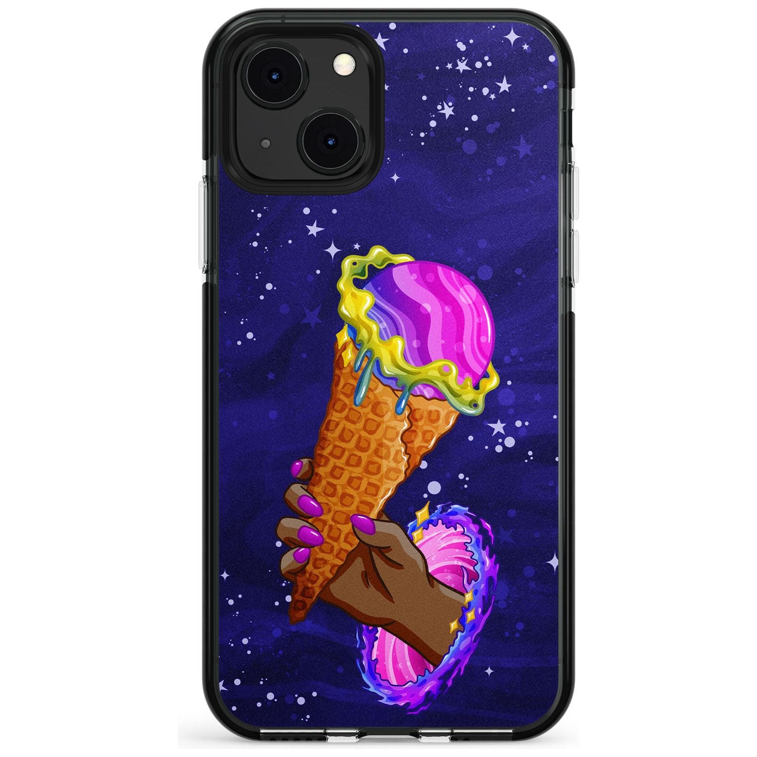 Interdimensional Ice Cream Black Impact Phone Case for iPhone 13 & 13 Mini