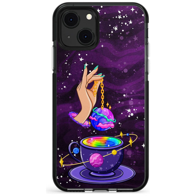 Space Tea Black Impact Phone Case for iPhone 13 & 13 Mini