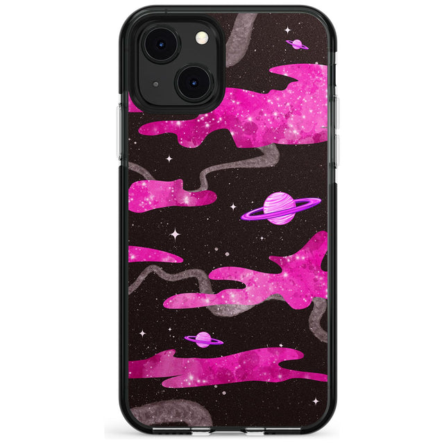 Pink Pattern Black Impact Phone Case for iPhone 13 & 13 Mini