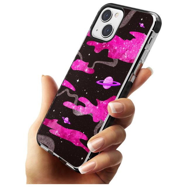 Pink Pattern Black Impact Phone Case for iPhone 13 & 13 Mini