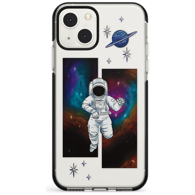 Escape The Nebula Phone Case iPhone 13 Mini / Black Impact Case Blanc Space