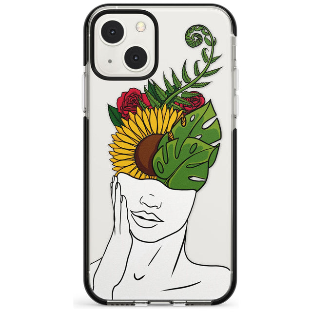 Let The Mind Flourish Phone Case iPhone 13 Mini / Black Impact Case Blanc Space