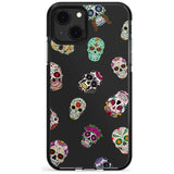 Mixed Sugar Skull Pattern Black Impact Phone Case for iPhone 13 & 13 Mini