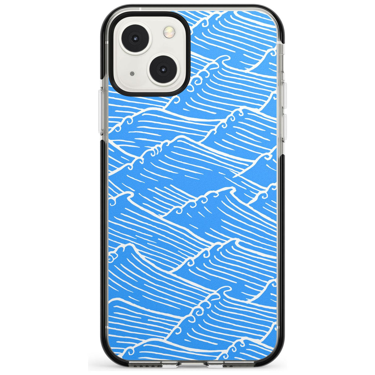 Waves Pattern Black Impact Phone Case for iPhone 13 & 13 Mini