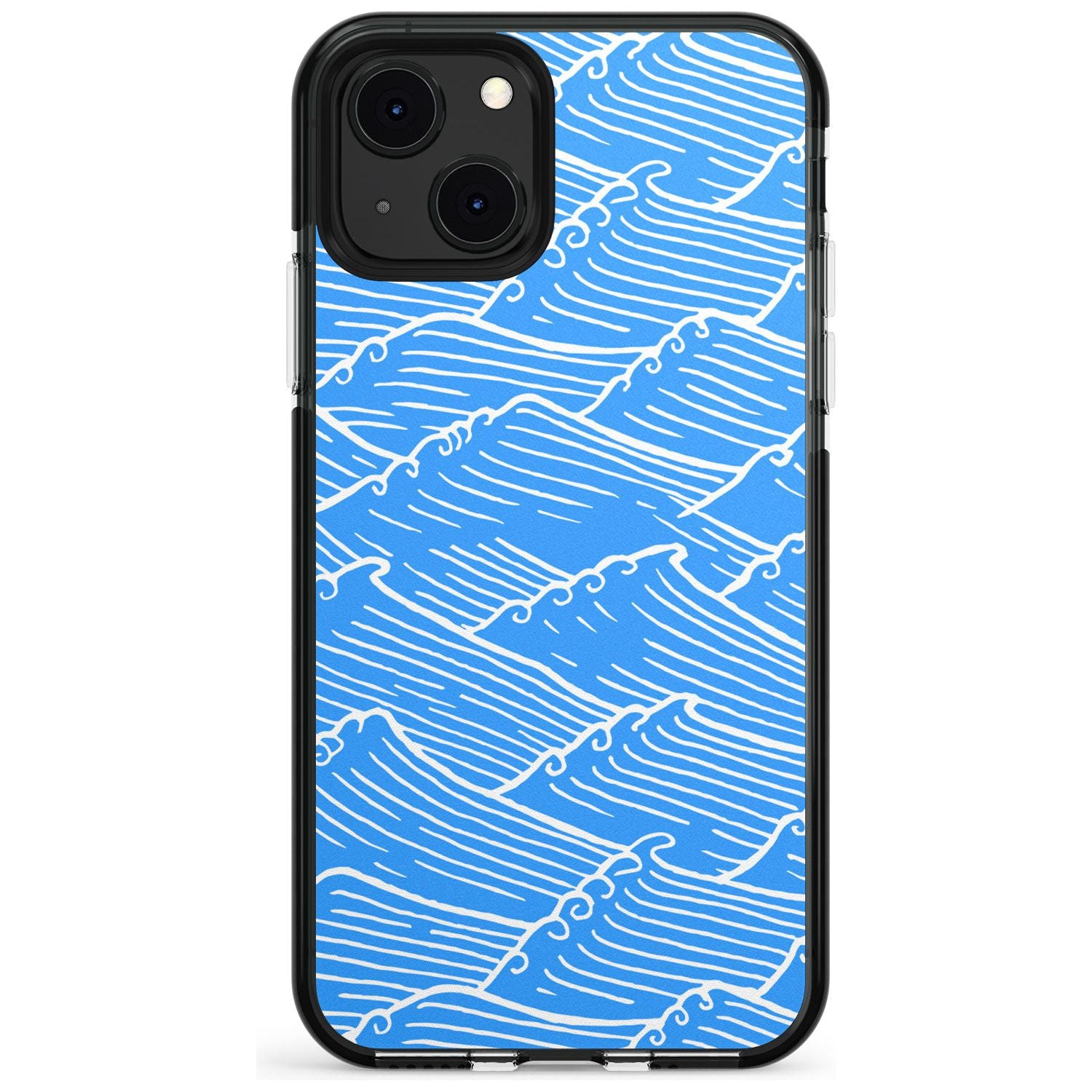 Waves Pattern Black Impact Phone Case for iPhone 13 & 13 Mini