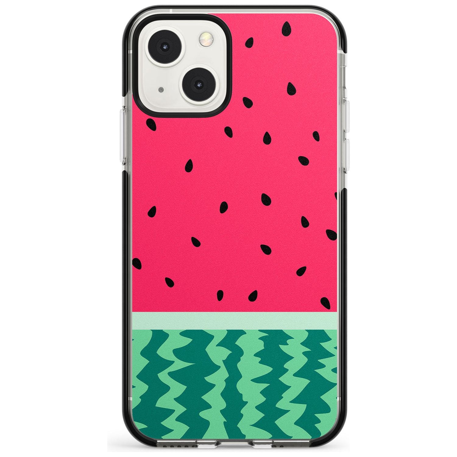 Full Watermelon Print Phone Case iPhone 13 Mini / Black Impact Case Blanc Space