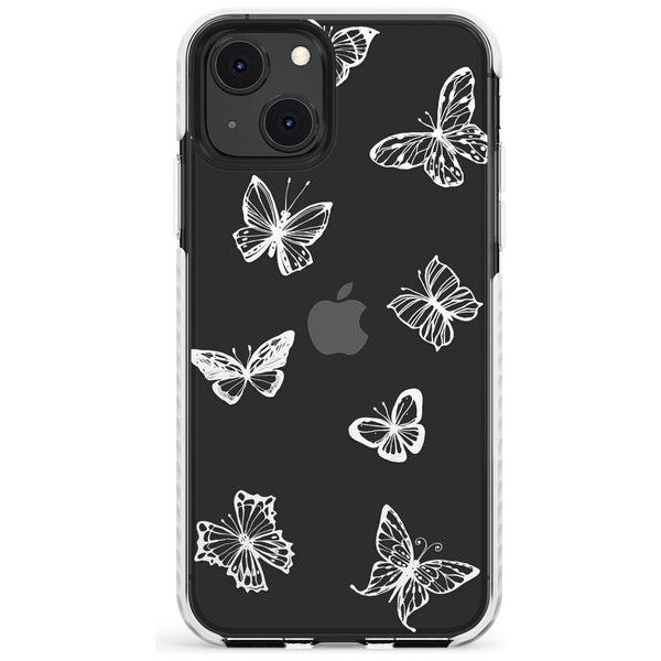 White Butterfly Line Pattern