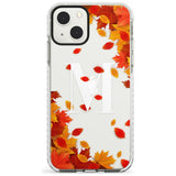 Personalised Monogram Autumn Leaves Impact Phone Case for iPhone 13 & 13 Mini