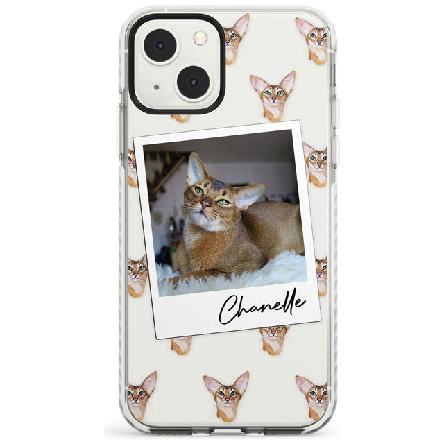 Personalised Abyssinian Cat Photo Impact Phone Case for iPhone 13 & 13 Mini