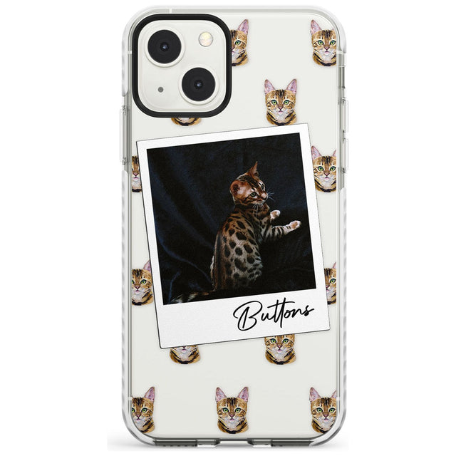 Personalised Bengal Cat Photo Impact Phone Case for iPhone 13 & 13 Mini