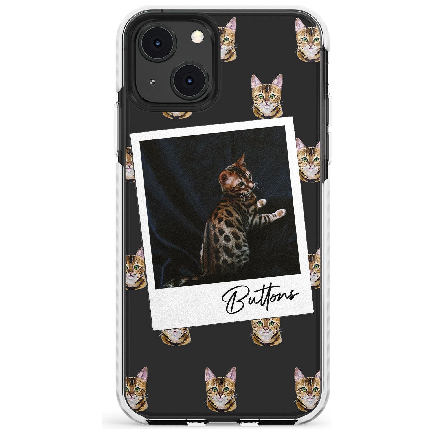 Personalised Bengal Cat Photo Impact Phone Case for iPhone 13 & 13 Mini