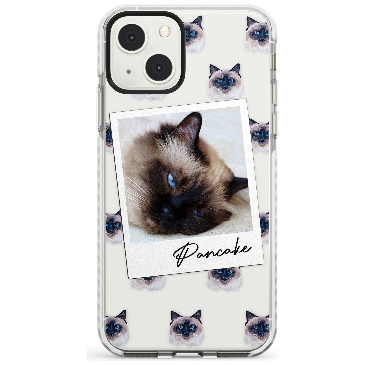 Personalised Burmese Cat Photo Custom Phone Case iPhone 13 Mini / Impact Case Blanc Space