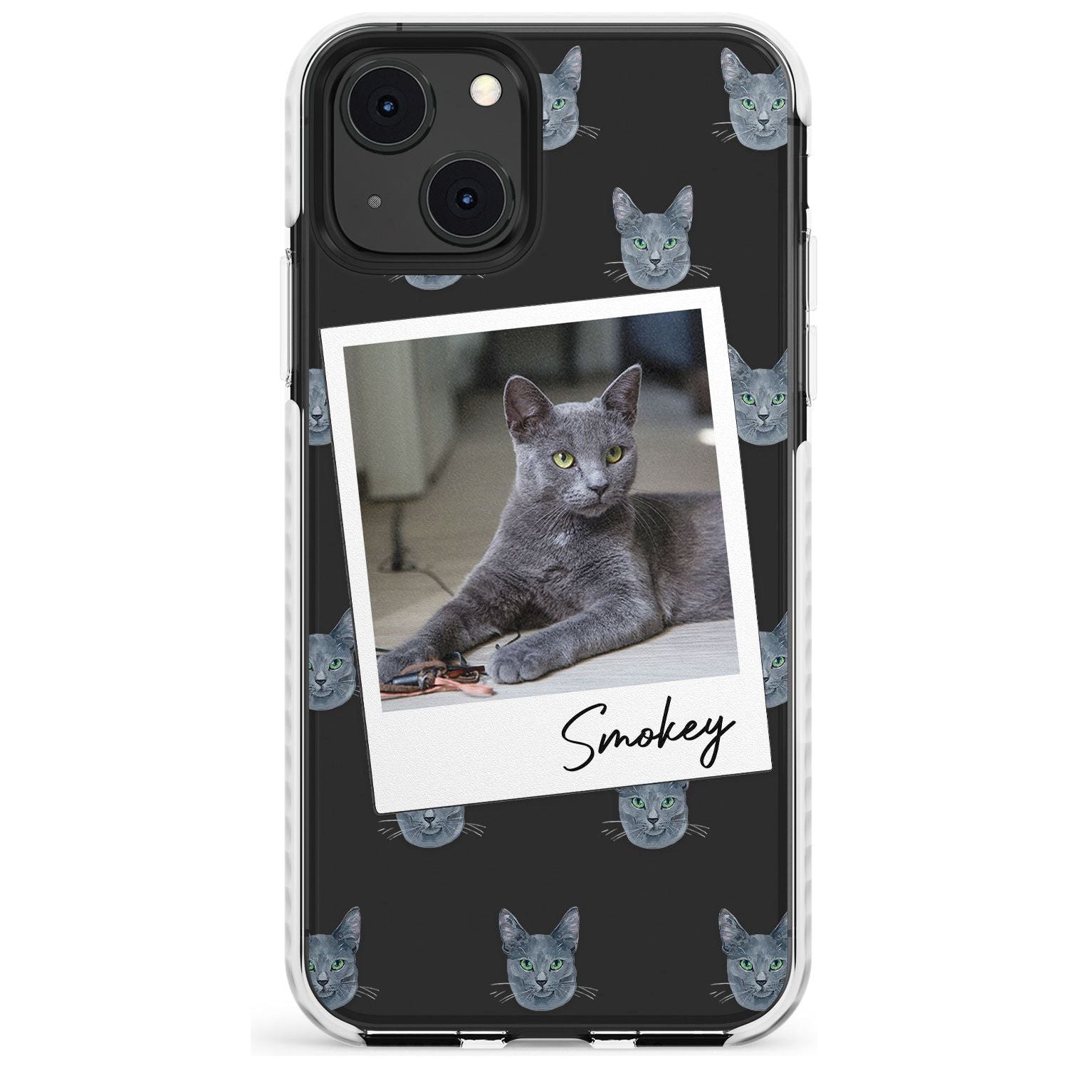 Personalised Korat Cat Photo Custom Phone Case iPhone 13 Mini / Impact Case Blanc Space