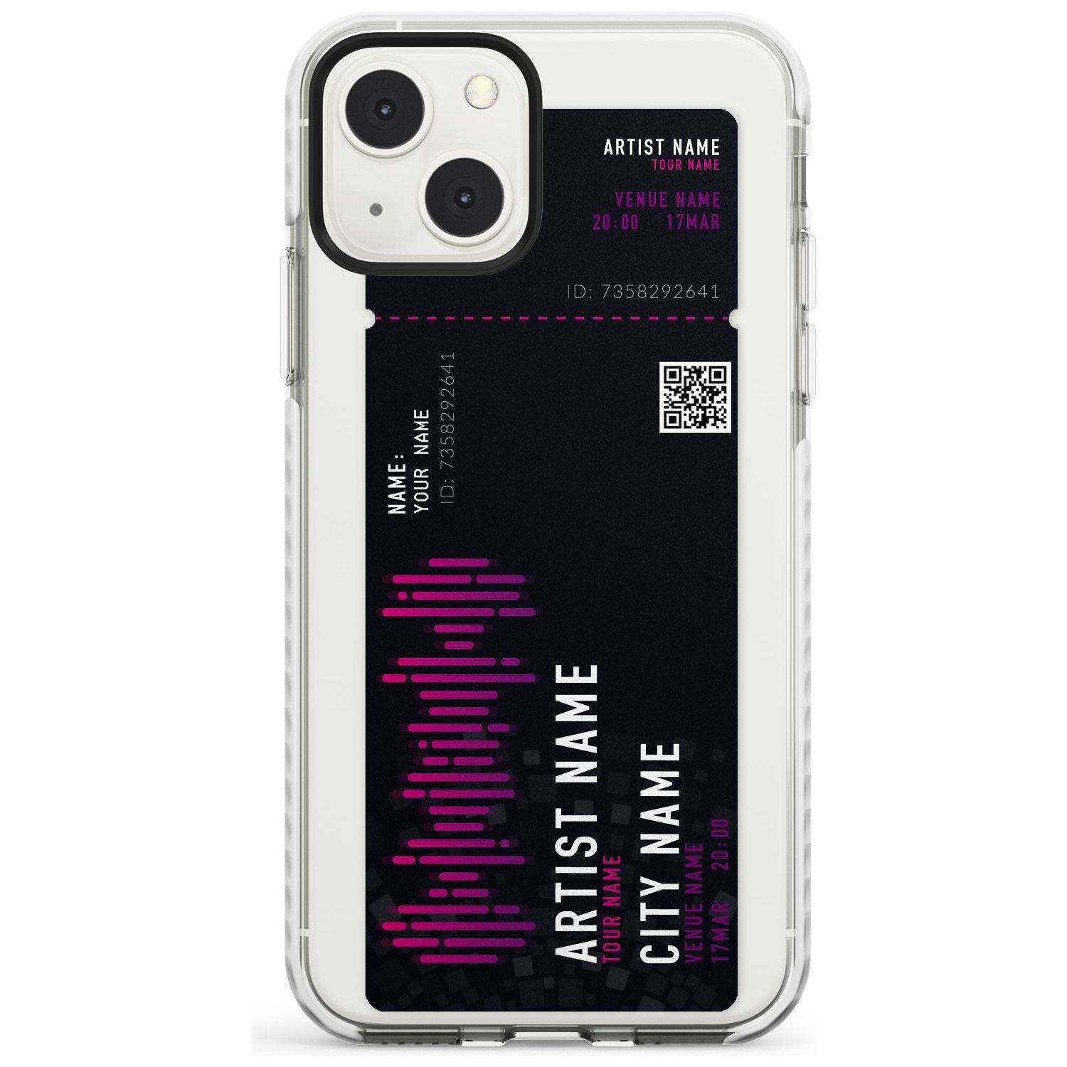 Personalised Concert Ticket Impact Phone Case for iPhone 13 & 13 Mini