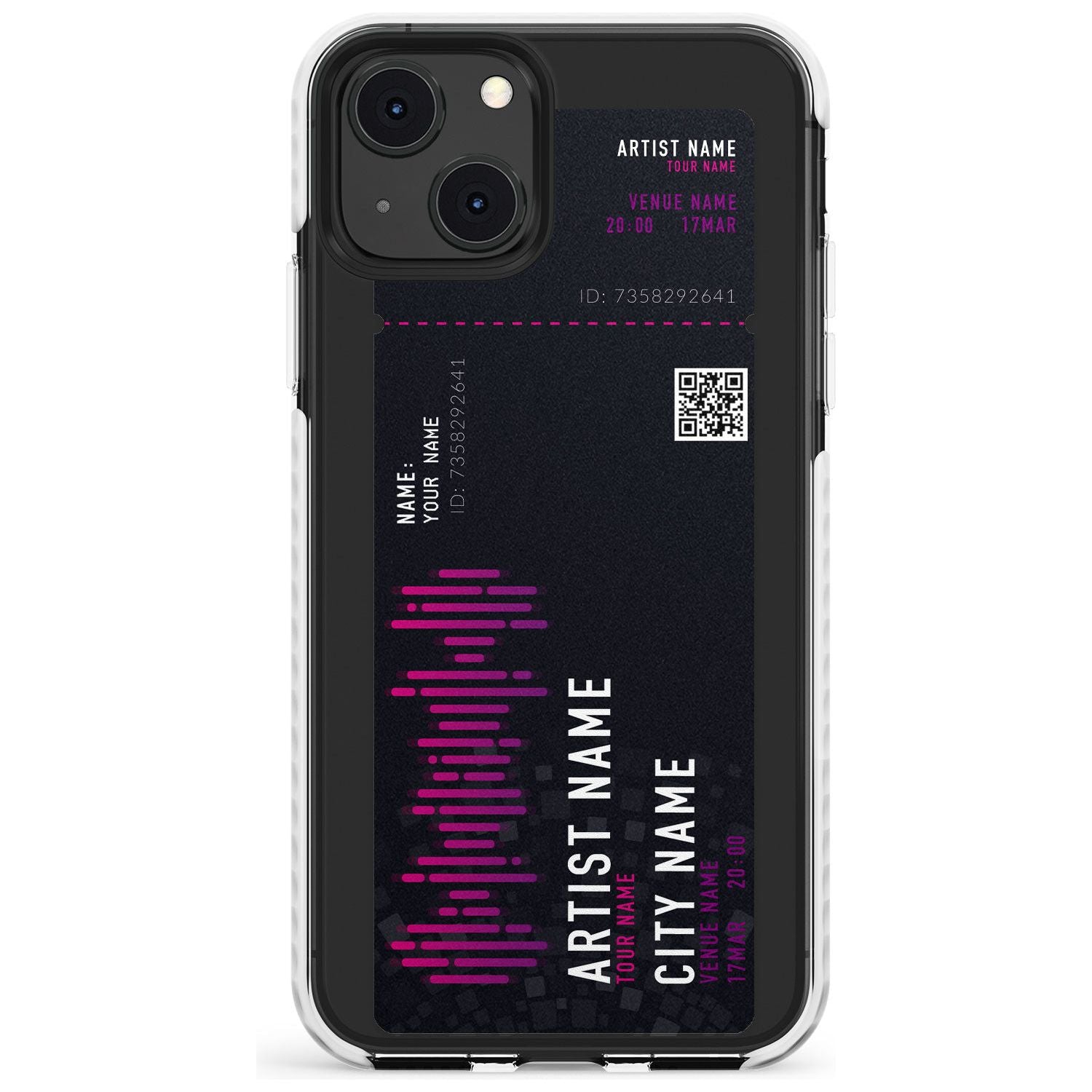 Personalised Concert Ticket Impact Phone Case for iPhone 13 & 13 Mini