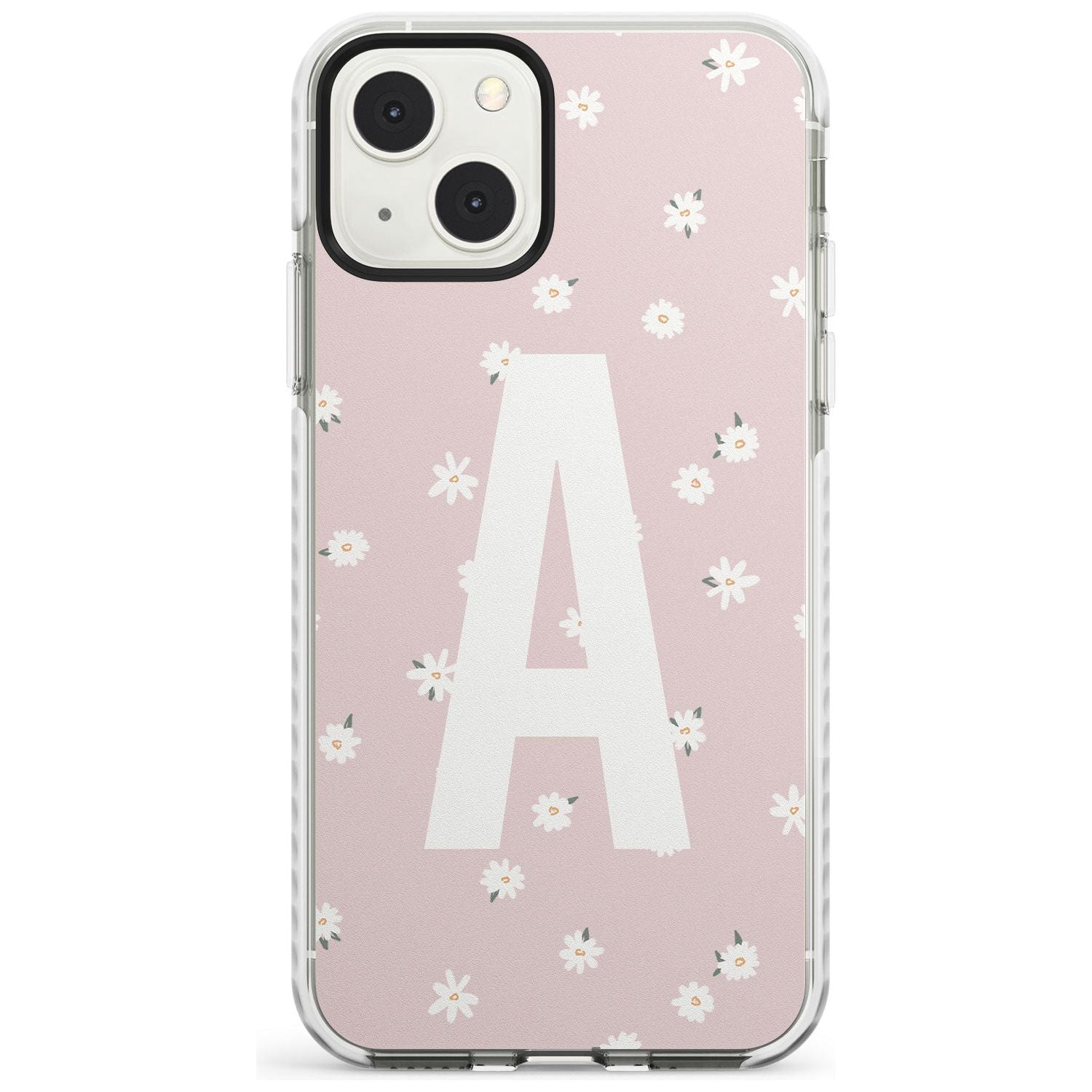 Personalised Pink Daisy Personalised Custom Phone Case iPhone 13 Mini / Impact Case Blanc Space