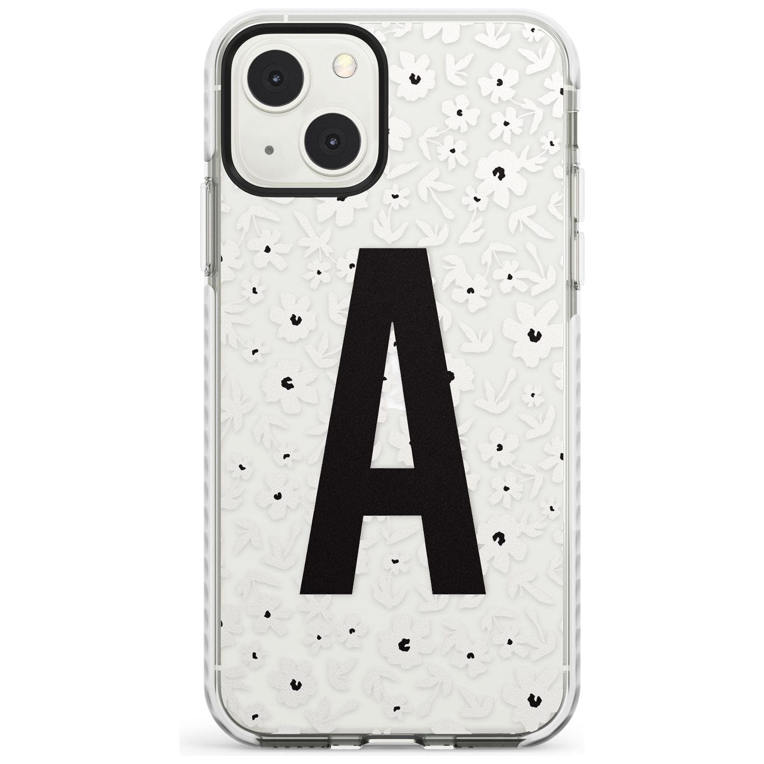 Personalised Floral Pattern Personalised Custom Phone Case iPhone 13 Mini / Impact Case Blanc Space