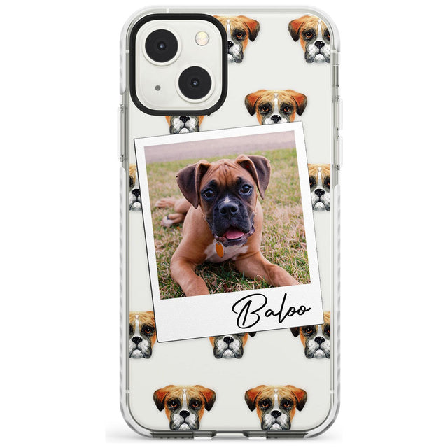 Personalised Boxer - Dog Photo Custom Phone Case iPhone 13 Mini / Impact Case Blanc Space