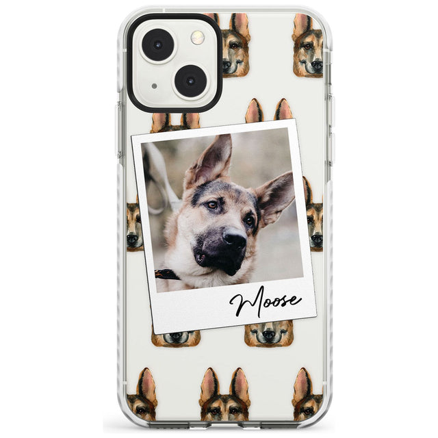 Personalised German Shepherd - Dog Photo Custom Phone Case iPhone 13 Mini / Impact Case Blanc Space
