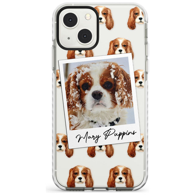 Personalised Cavalier King Charles - Dog Photo Custom Phone Case iPhone 13 Mini / Impact Case Blanc Space