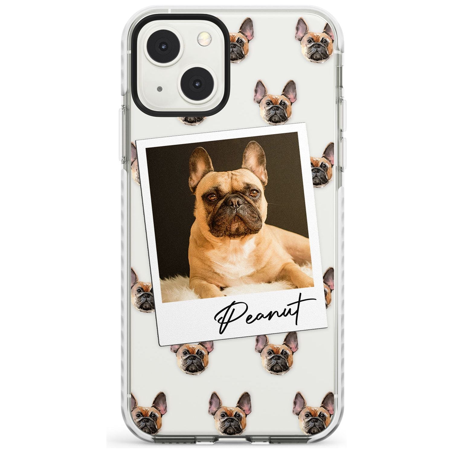 Personalised French Bulldog, Tan - Dog Photo Custom Phone Case iPhone 13 Mini / Impact Case Blanc Space